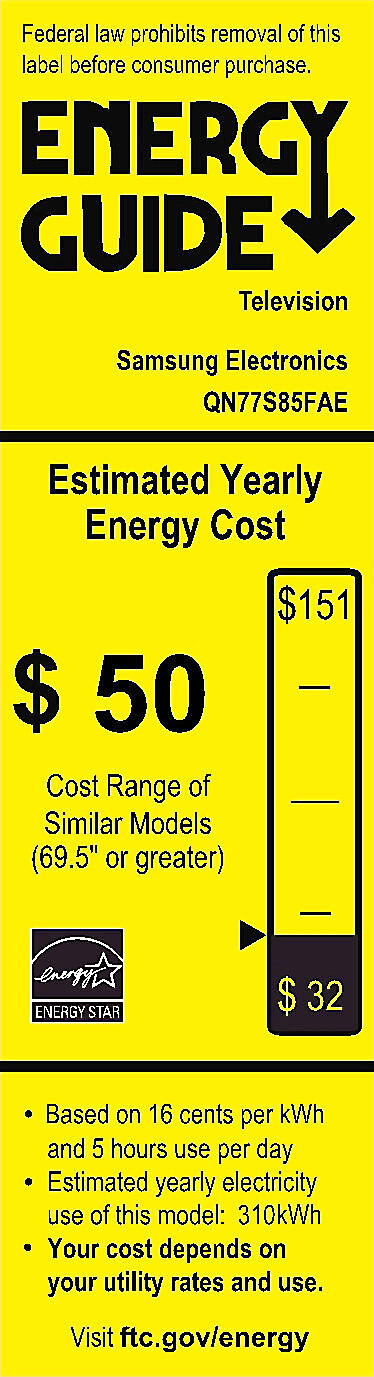 EnergyGuide label