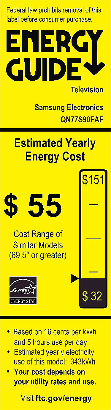 EnergyGuide label