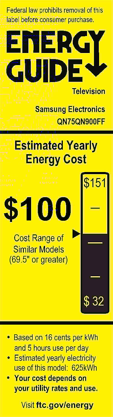 EnergyGuide label